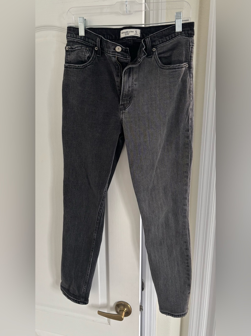 Women’s Abercrombie & Fitch Two-Tone Charcoal/Black Skinny Jeans